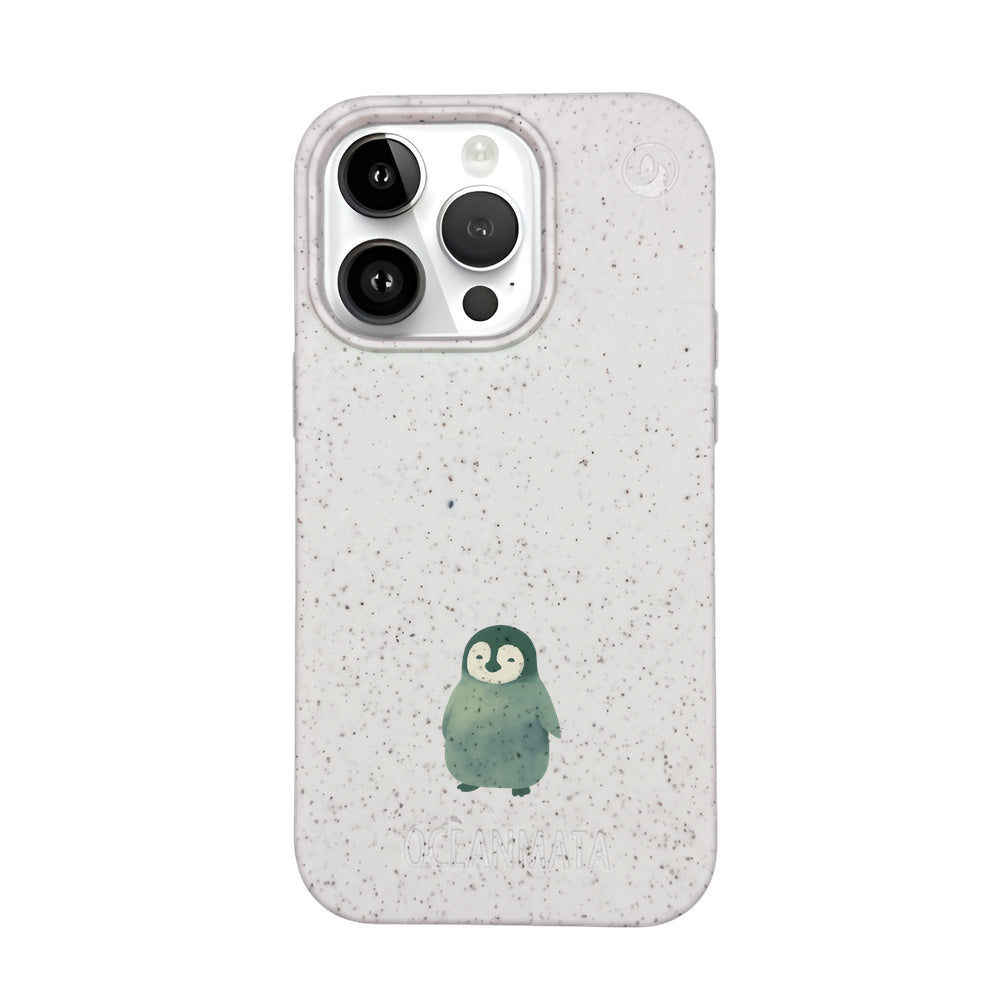 iPhone 14 pro max Hülle - Pinguin weiß - "HappyPinguin" - nachhaltig