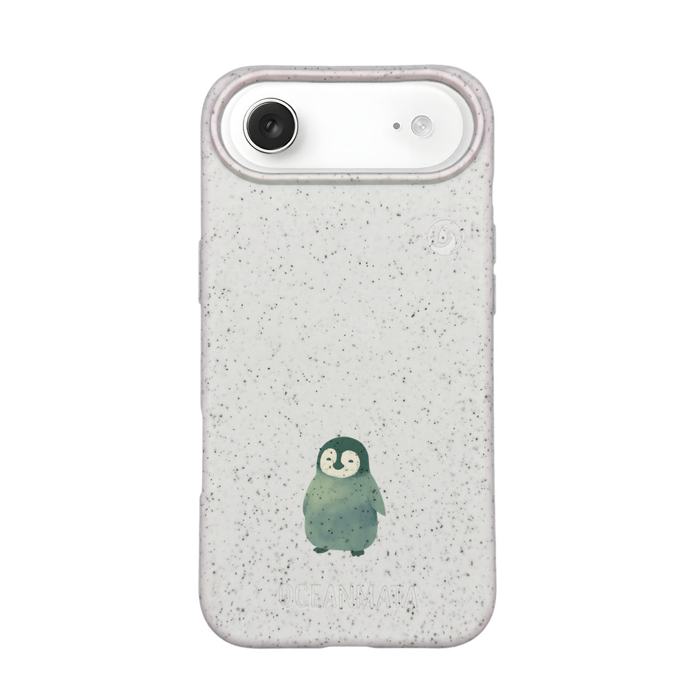 iPhone 17 Air Hülle - Pinguin weiß - "HappyPinguin" - nachhaltig