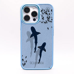 iPhone 13 pro max Hülle - Hai blau - "Into the blue" nachhaltig