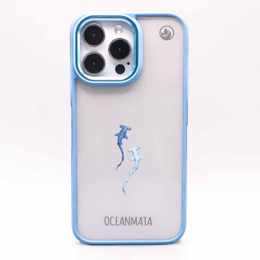 iPhone 13 Hülle - hai blau - "Hammerhead" - nachhaltig