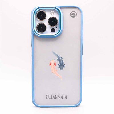 iPhone 12 pro / iPhone 12 Hülle - Axlotl blau - "Axl" - nachhaltig