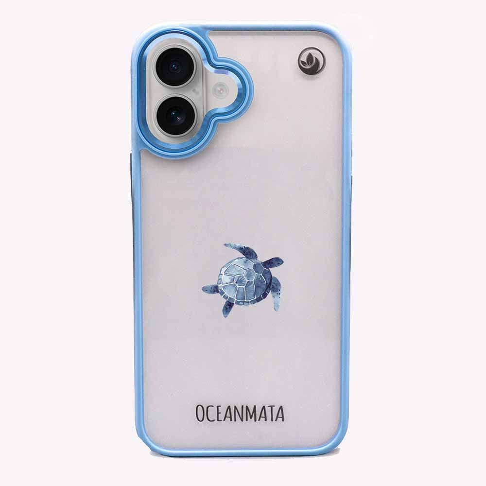 iPhone 16 Hülle - Turtle blau - "Shellie" - nachhaltig