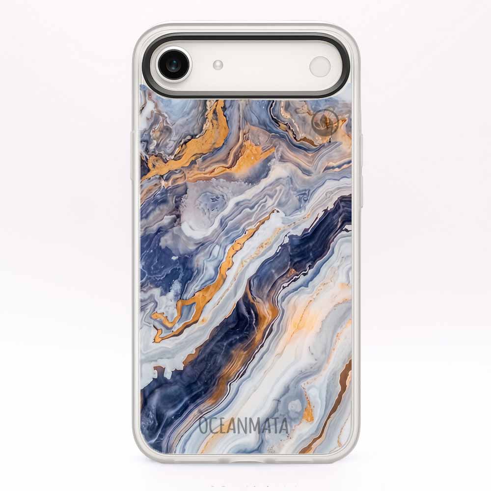 iPhone 17 Air Hülle - marmor blau - "BlueMarble" - nachhaltig