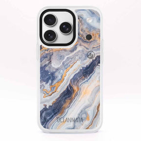 iPhone 17 pro max Hülle - marmor blau - "BlueMarble" - nachhaltig