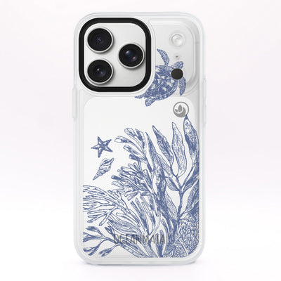 iPhone 17 pro max Hülle - Schildkröten blau - "Silent Wave" - nachhaltig