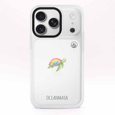 iPhone 17 pro Hülle - Schildkröte blau - "Queertle" - nachhaltig