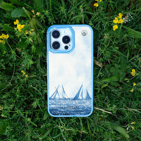 iPhone 17 Hülle - segeln blau - "BlueHorizon" - nachhaltig