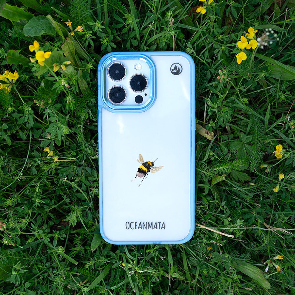 iPhone 11 Hülle - Hummel blau - "Bumblebee" - nachhaltig