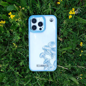 iPhone 16 pro Hülle -  qualle blau - "Jellies" - nachhaltig