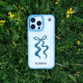 iPhone 15 pro Hülle - Schleife blau - "tideknot" - nachhaltig