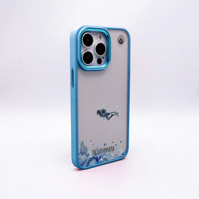 iPhone 15 pro Hülle - Taucher blau - "DeepDive" - nachhaltig
