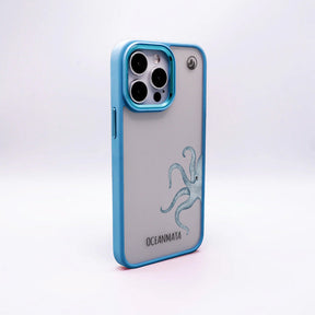 iPhone 16 Hülle - Oktopus blau - "TentacleTheory" - nachhaltig