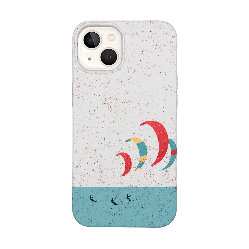 iPhone 13 Hülle - Kite weiß - "Kitesurf" - nachhaltig