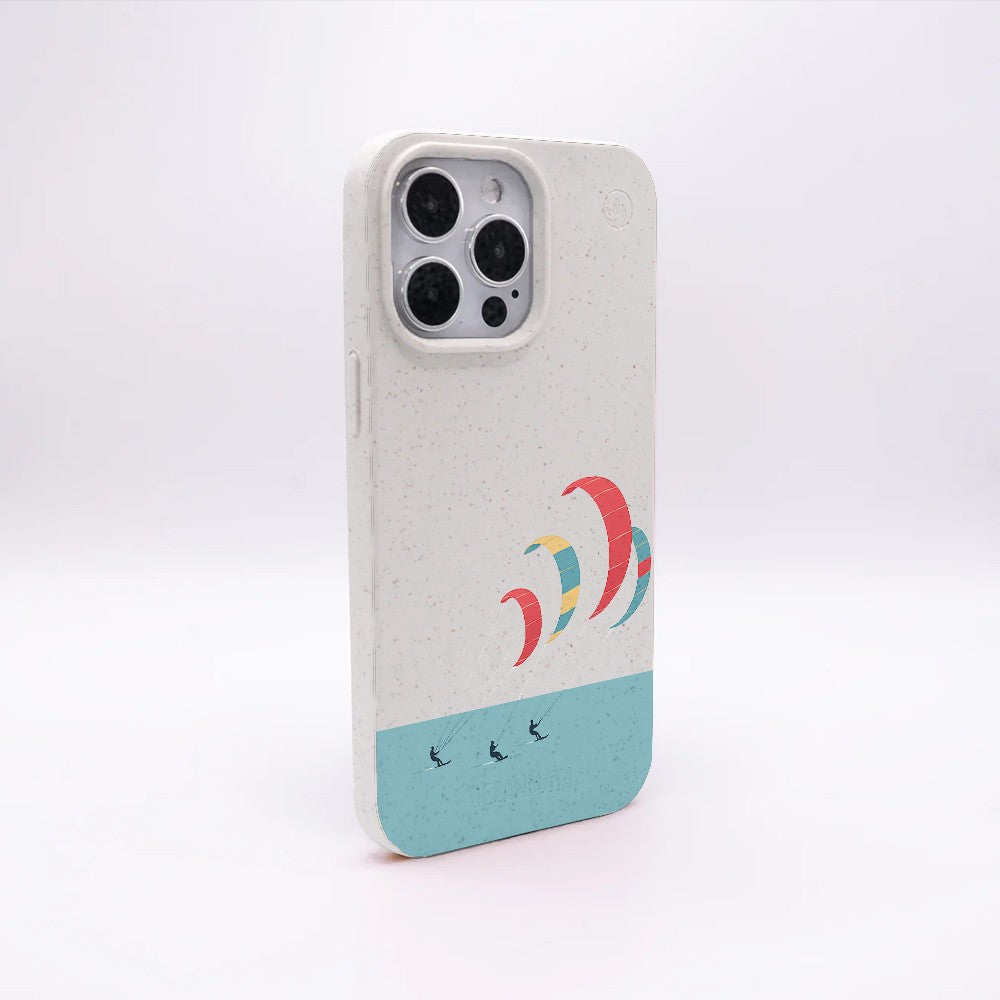 iPhone 14 pro Hülle - Kite weiß - "Kitesurf" - nachhaltig