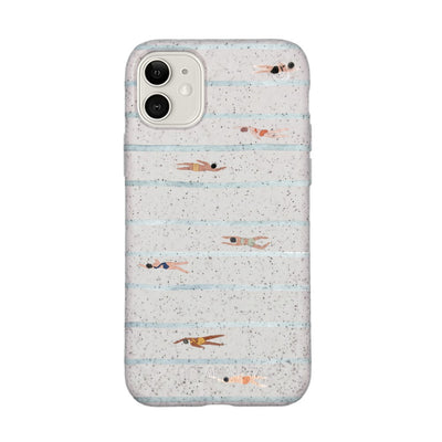 iPhone 11 Hülle - Schwimmen weiß - "lapflow" - nachhaltig