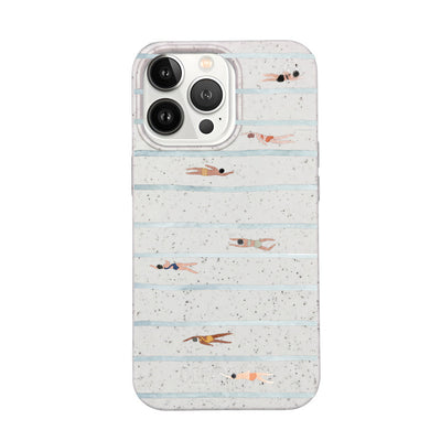 iPhone 13 pro max Hülle - Schwimmen weiß - "lapflow" - nachhaltig