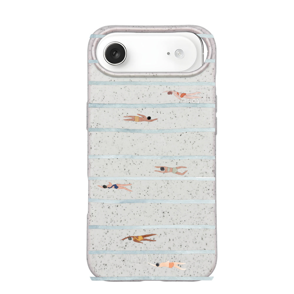 iPhone 17 Air Hülle - Schwimmen weiß - "lapflow" - nachhaltig