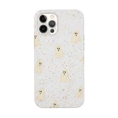 iPhone 12 pro / iPhone 12 Hülle - Geist weiß - "LittleGhost" - nachhaltig
