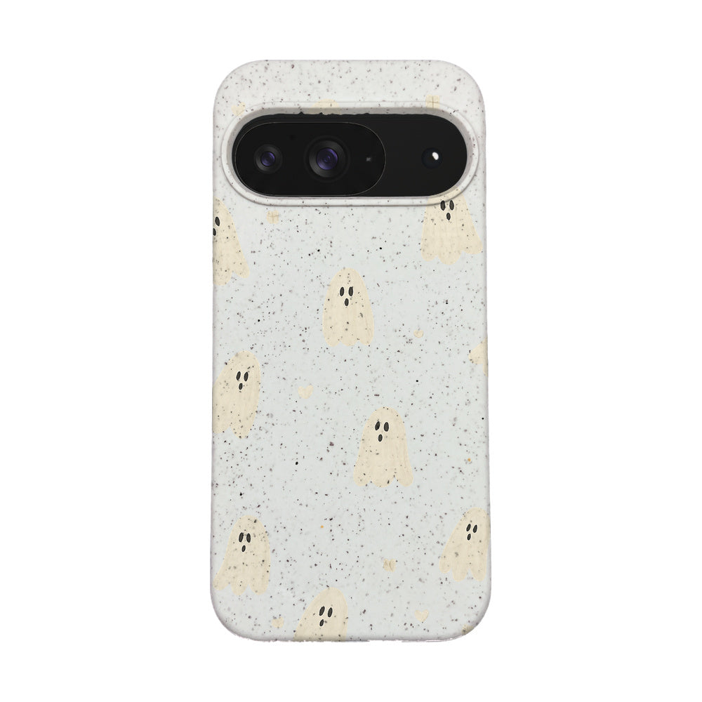 Google Pixel 9 / 9 Pro Hülle - Geist weiß - "LittleGhost" - nachhaltig