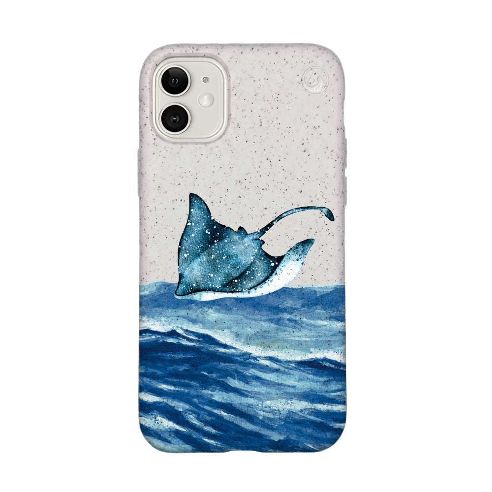 iPhone 11 Hülle - weiß Manta - "Manta Wave" - nachhaltig
