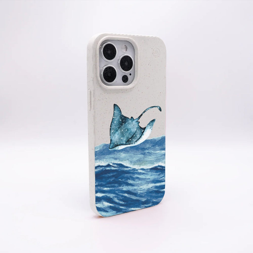 iPhone 13 Hülle - weiß Manta - "Manta Wave" - nachhaltig