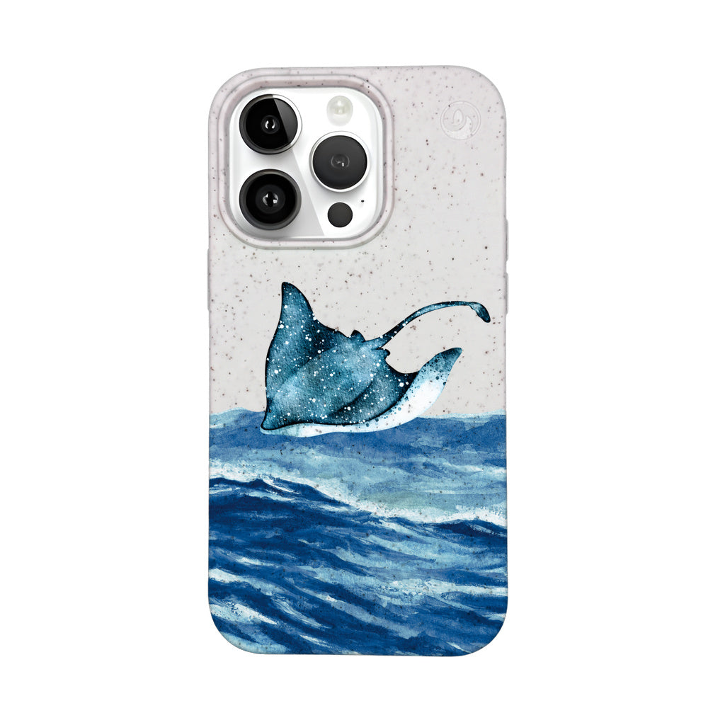 iPhone 14 pro Hülle - weiß Manta - "Manta Wave" - nachhaltig