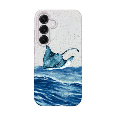 Samsung S25 Hülle - weiß Manta - "Manta Wave" - nachhaltig