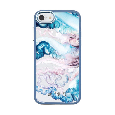iPhone SE/7/8 Hülle - Qualle blau - "Men o' War" - nachhaltig