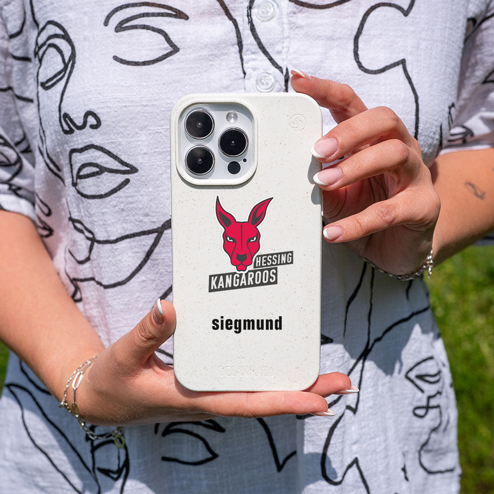 iPhone 12 pro / iPhone 12 Hülle - weiß - "Hessing Kangaroos " - nachhaltig