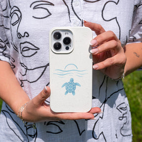 iPhone 13 pro max Hülle - weiß - "Into the Sun" - nachhaltig