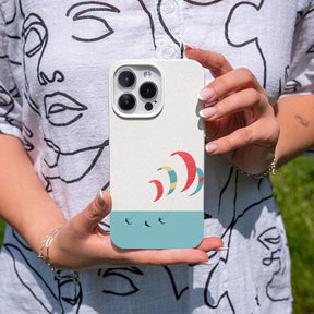 iPhone 14 Hülle - Kite weiß - "Kitesurf" - nachhaltig