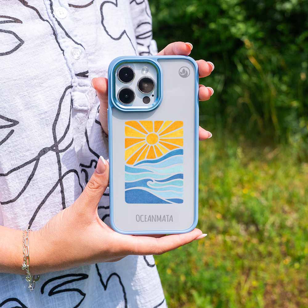 iPhone 14 pro Hülle - Meer blau - "Sun&Sea" - nachhaltig