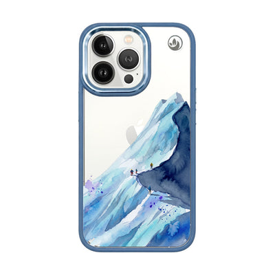 iPhone 13 pro max Hülle - Wanderung blau - "mountainblue" - nachhaltig
