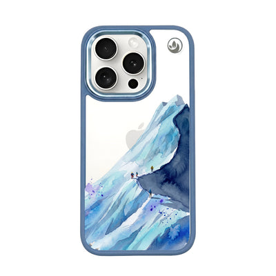 iPhone 15 pro max Hülle - Wanderung blau - "mountainblue" - nachhaltig