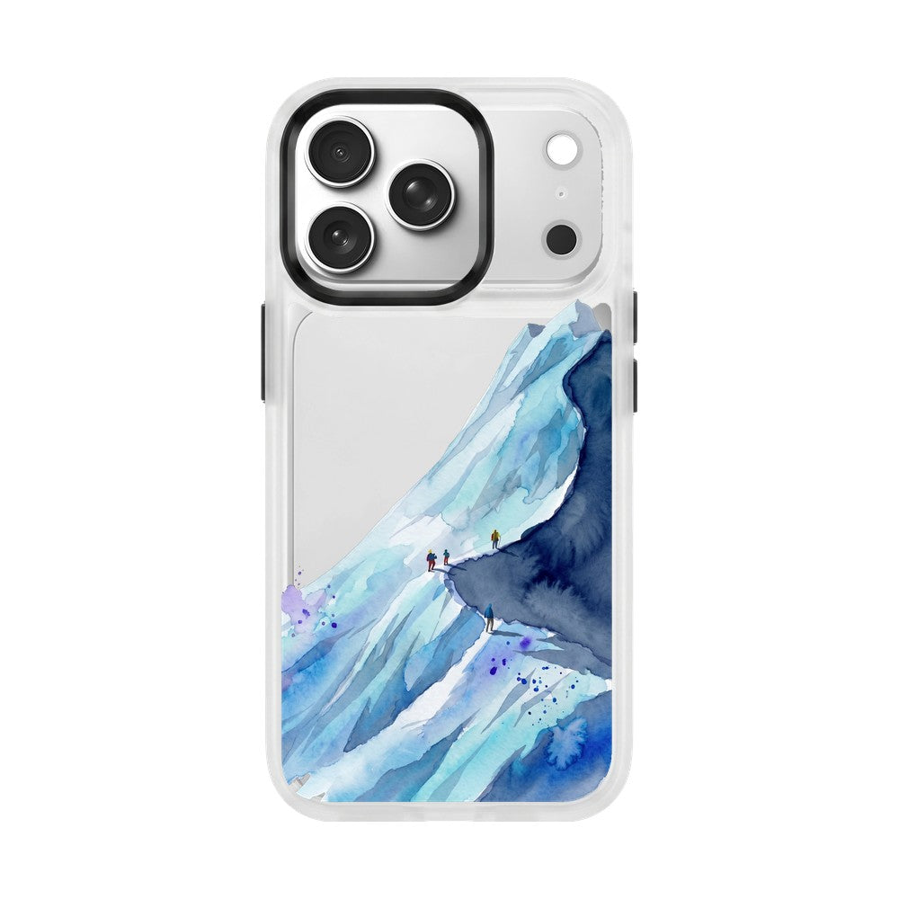 iPhone 17 pro Hülle - Wanderung blau - "mountainblue" - nachhaltig