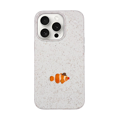 iPhone 15 pro max Hülle - Clownfisch weiß - "Mr.Clown-Fish" - nachhaltig