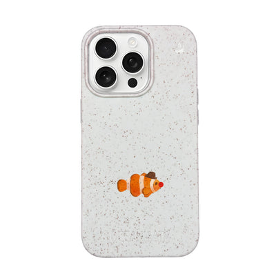 iPhone 16 pro Hülle - Clownfisch weiß - "Mr.Clown-Fish" - nachhaltig