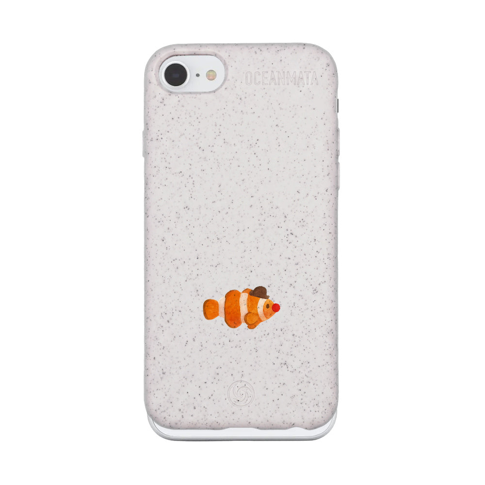 iPhone SE/7/8 Hülle - Clownfisch weiß - "Mr.Clown-Fish" - nachhaltig