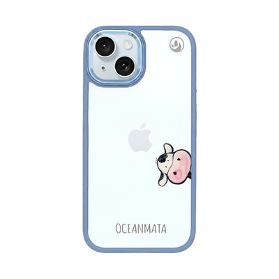 iPhone 15 Hülle -  Kuh blau - "muh" - nachhaltig