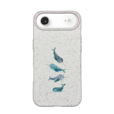 iPhone 17 Air Hülle - Narwal weiß - "Narwhale" - nachhaltig