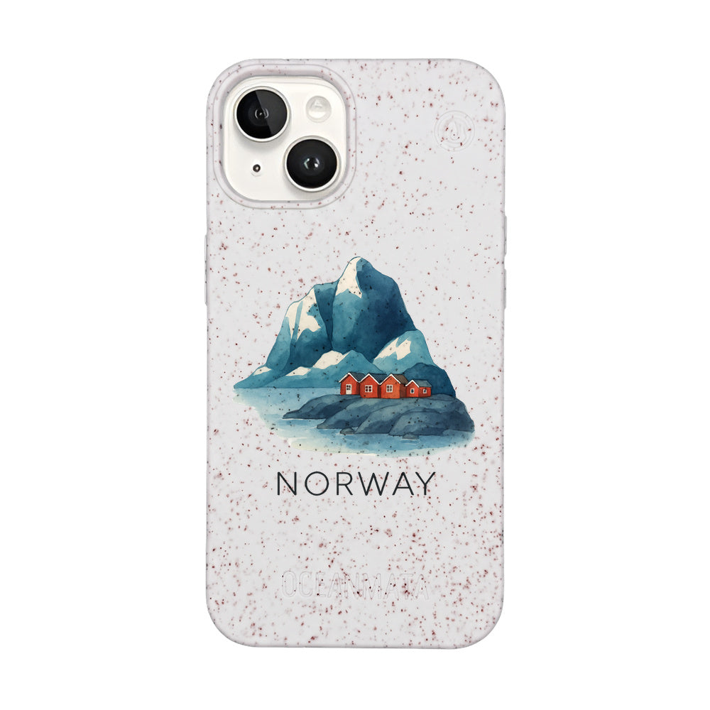 iPhone 14 Hülle - Norwegen weiß - "Norway" - nachhaltig