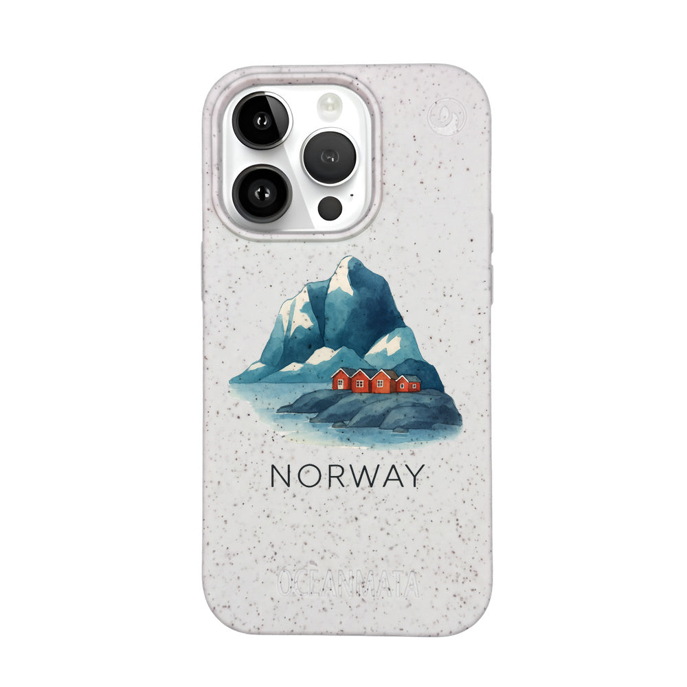 iPhone 14 pro Hülle - Norwegen weiß - "Norway" - nachhaltig