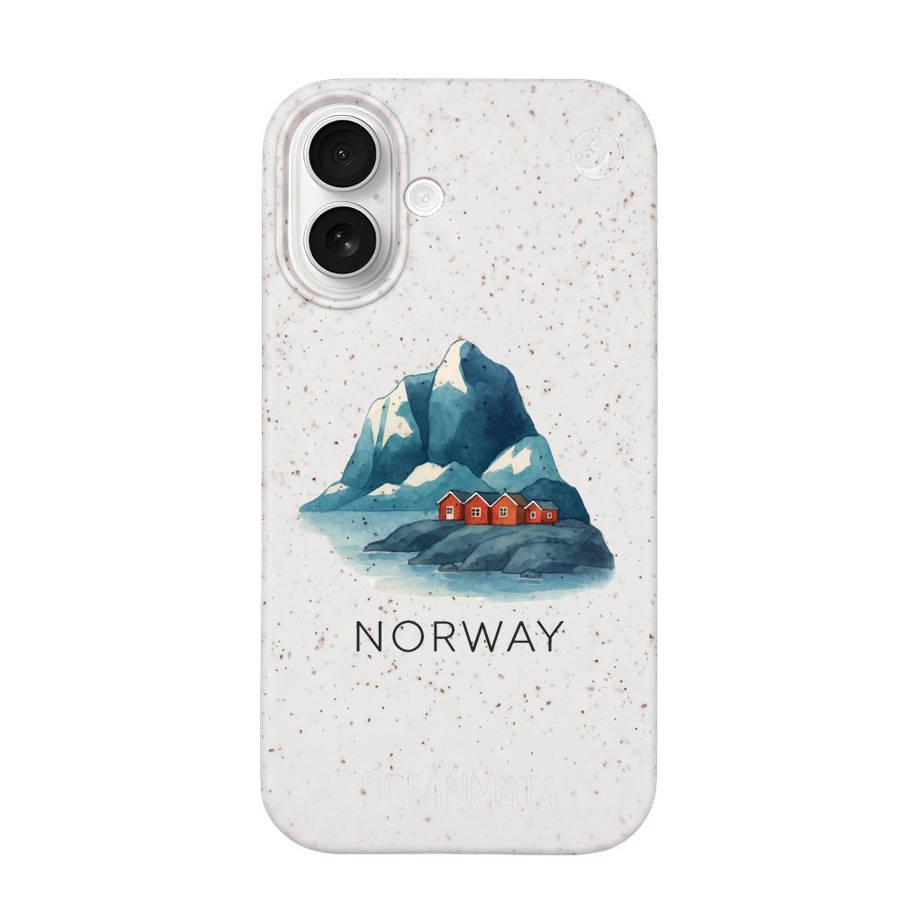 iPhone 17 Hülle - Norwegen weiß - "Norway" - nachhaltig
