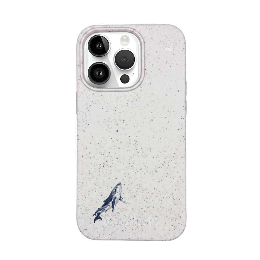 iPhone 14 pro max Hülle - Buckelwal weiß - "OceanLullaby" - nachhaltig