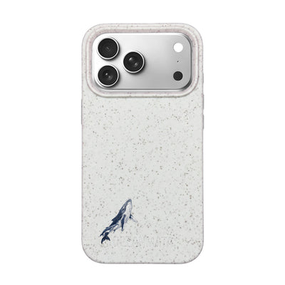 iPhone 18 Pro Max / 17 Pro Max Hülle - Buckelwal weiß - "OceanLullaby" - nachhaltig