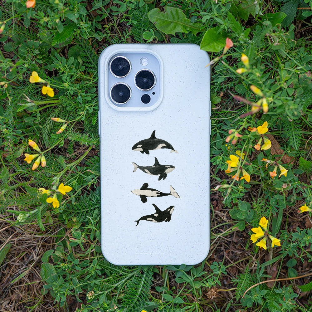Biologisch abbaubare Handyhülle iPhone 17 pro Orcafamily — kompostierbar — Bonus