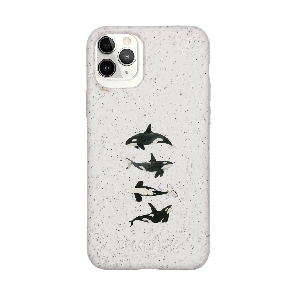 iPhone 11 pro Hülle - Orca weiß - "OrcaFamily" - nachhaltig