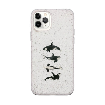 iPhone 11 pro Hülle - Orca weiß - "OrcaFamily" - nachhaltig