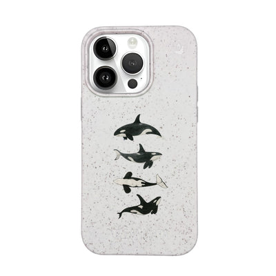 iPhone 14 pro max Hülle - Orca weiß - "OrcaFamily" - nachhaltig