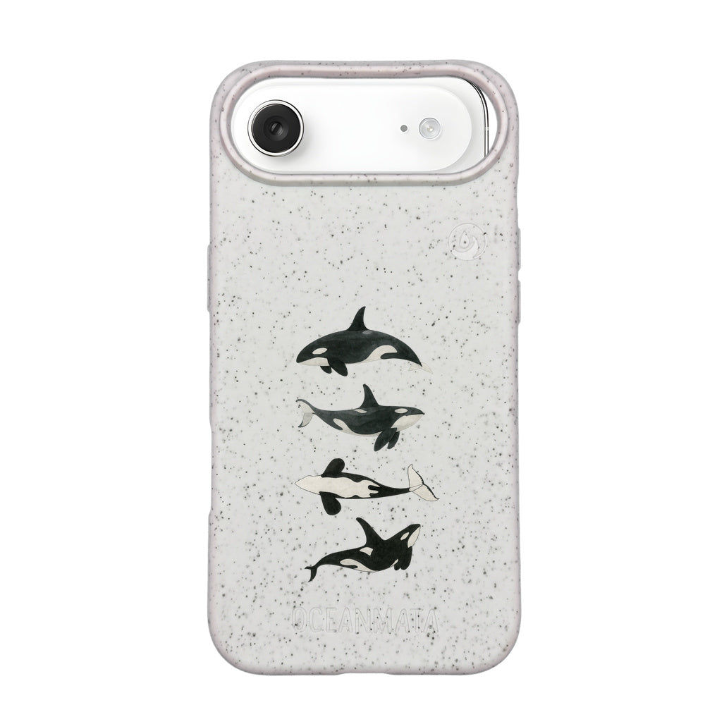 iPhone 17 Air Hülle - Orca weiß - "OrcaFamily" - nachhaltig